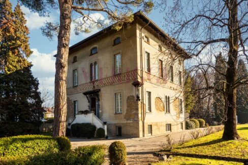 facciata sud ovest - villa epoca Robbiate - Meriggi